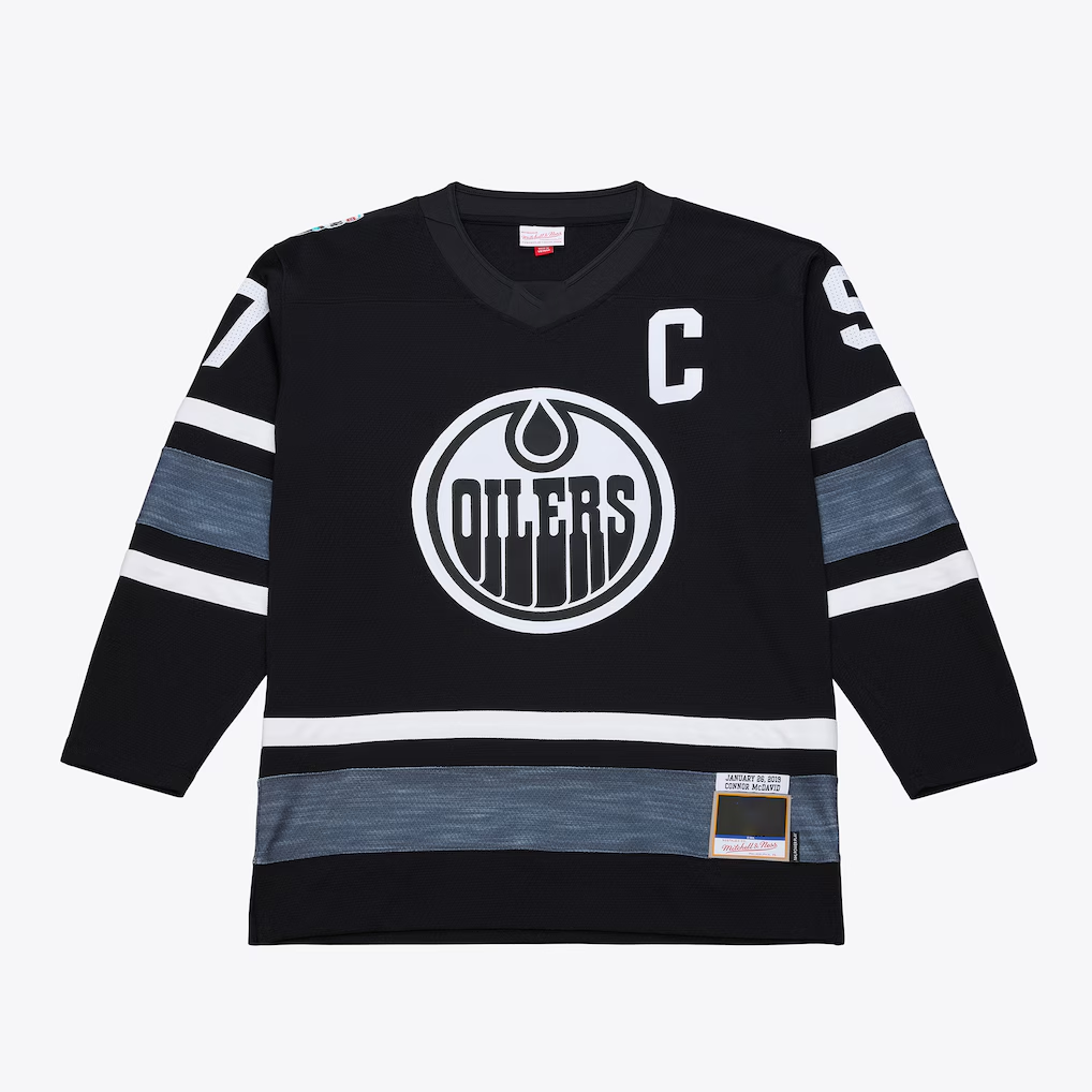 Crovyle E.Oilers Connor McDavid Mitchell & Ness Black 2019 All-Star Game Power Play Jerseys