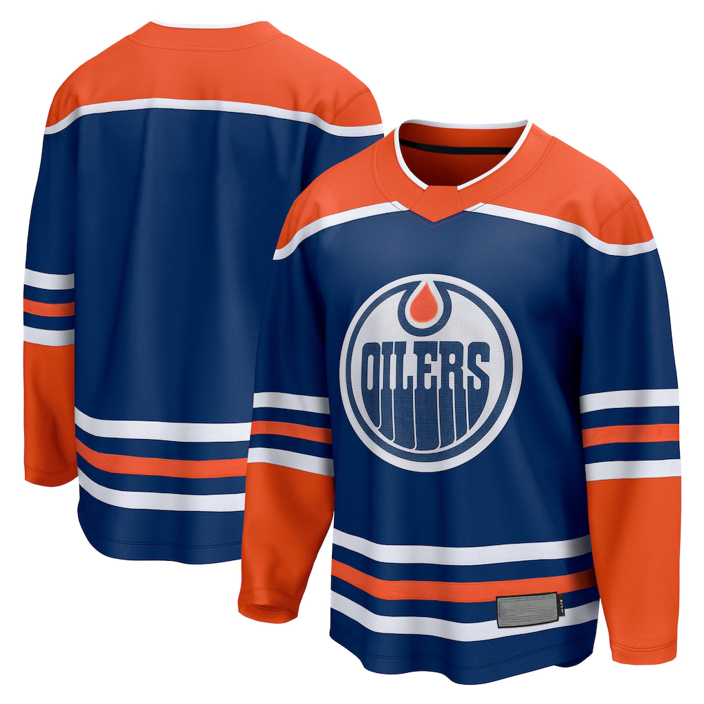 Crovyle E.Oilers Royal Home Breakaway Blank Jerseys