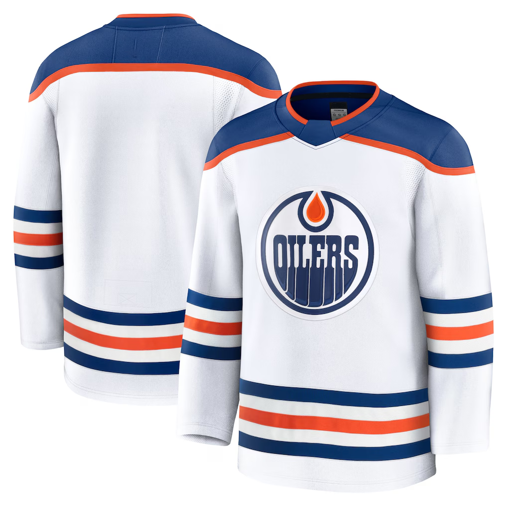 Crovyle E.Oilers White Away Premium Jerseys