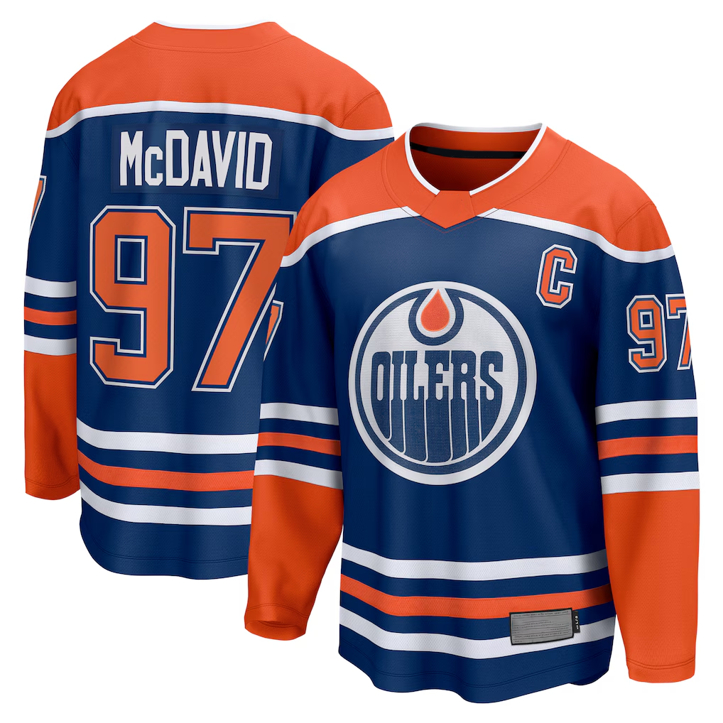 Crovyle E.Oilers #97 Connor McDavid Royal Home Breakaway Jerseys
