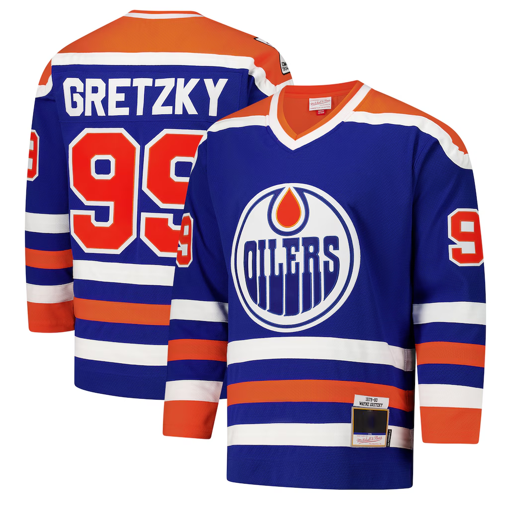 Crovyle E.Oilers #99 Wayne Gretzky Royal 1979-80 Power Play Jerseys