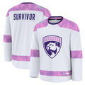 Crovyle F.Panthers White Hockey Fights Cancer Survivor Practice Jerseys