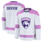 Crovyle F.Panthers White Hockey Fights Cancer Survivor Practice Jerseys
