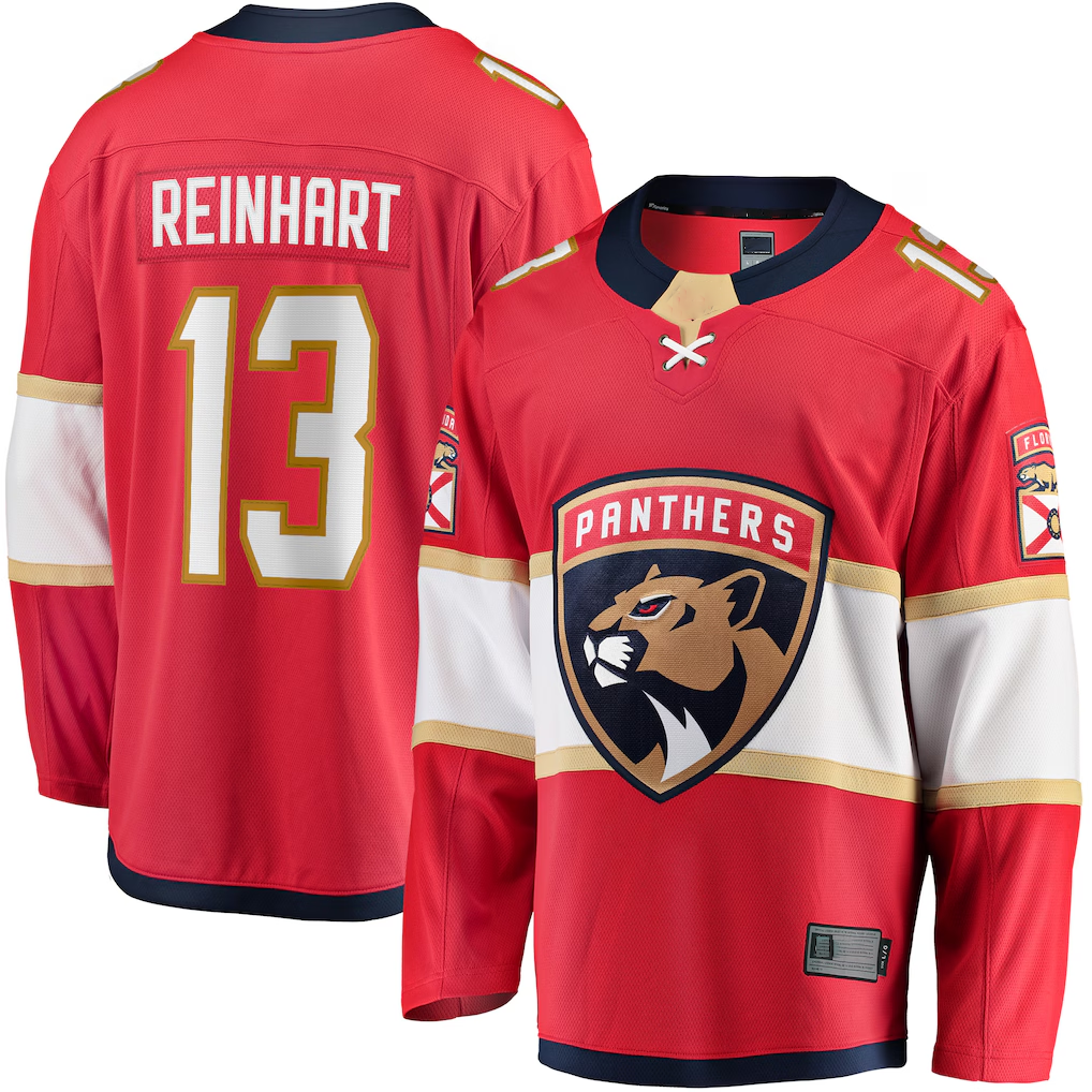 Crovyle F.Panthers #13 Sam Reinhart Red Breakaway Player Jerseys