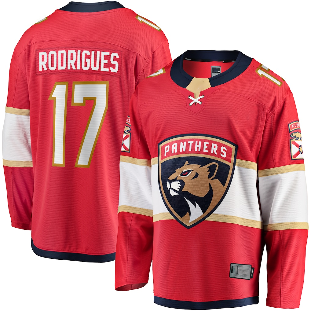 Crovyle F.Panthers #17 Evan Rodrigues Red Home Breakaway Jerseys