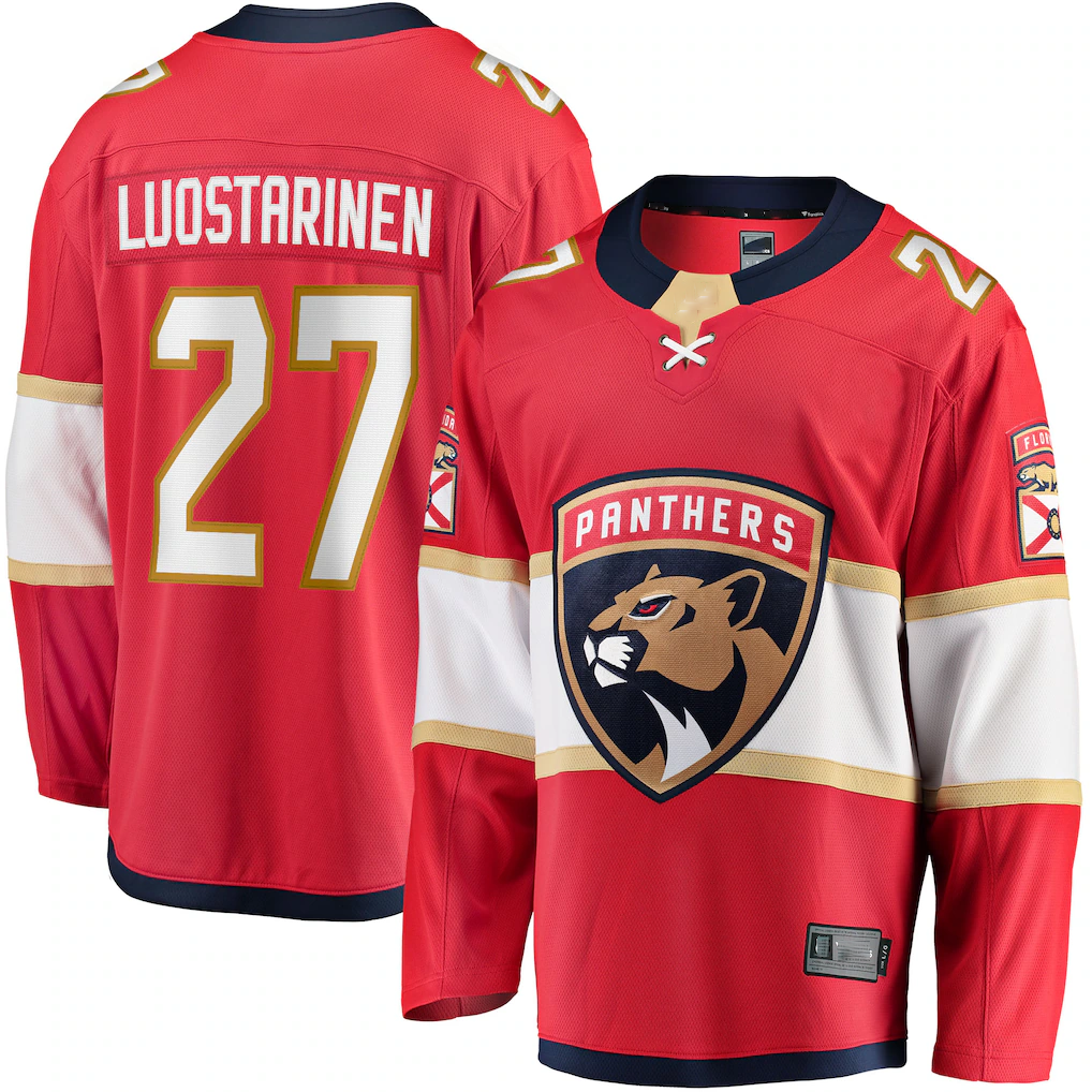 Crovyle F.Panthers #27 Eetu Luostarinen Red Home Breakaway Player Jerseys