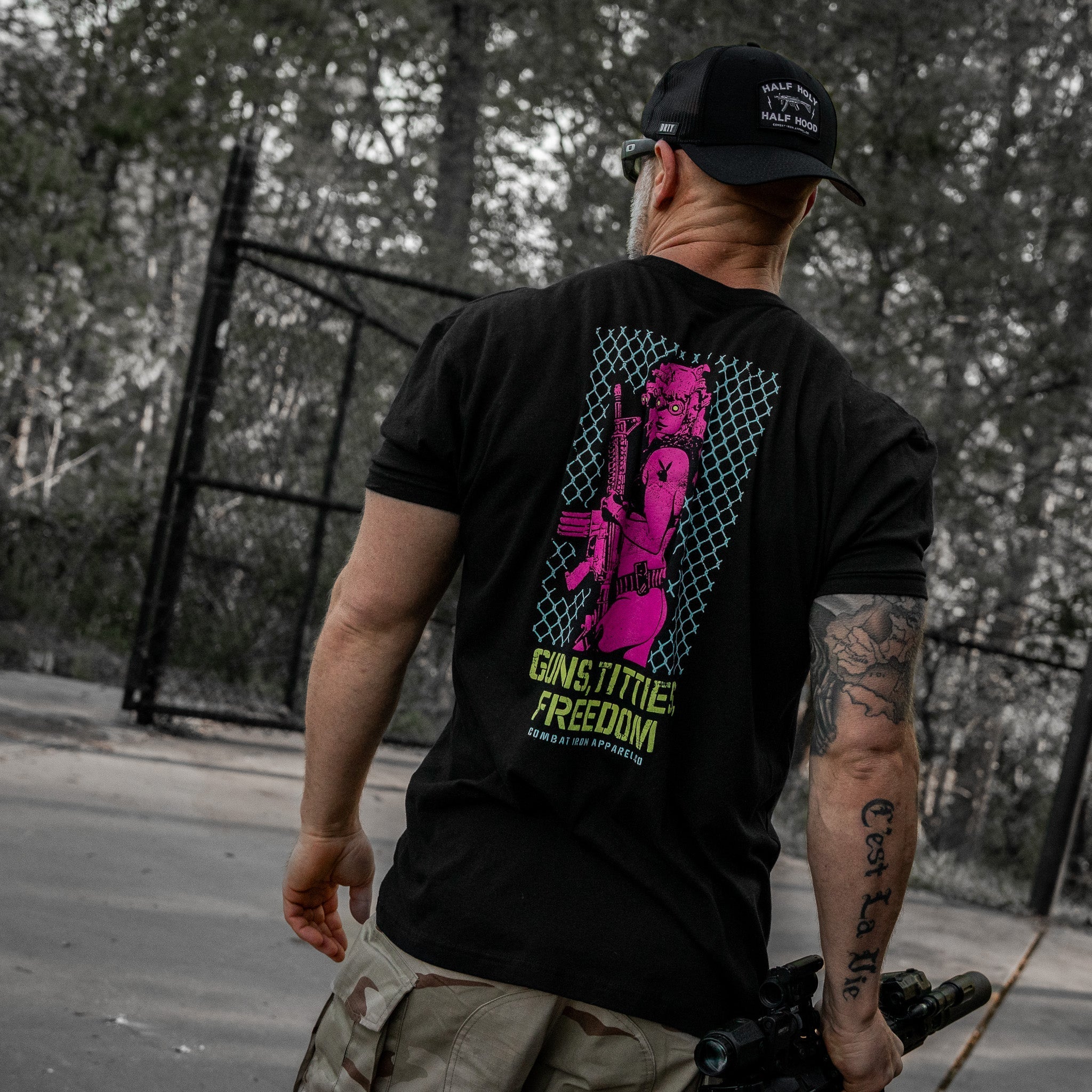 Crovyie cheap jerseys Ordering Guns, Titties, Freedom: Tactical Temptation Men's T-Shirt
