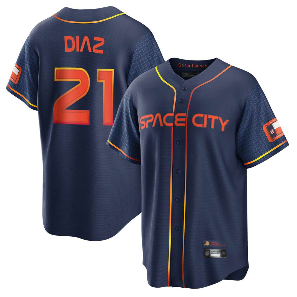 Crovyle H.Astros #21 Yainer Diaz Player Navy City Connect Home Game Stitched Jerseys