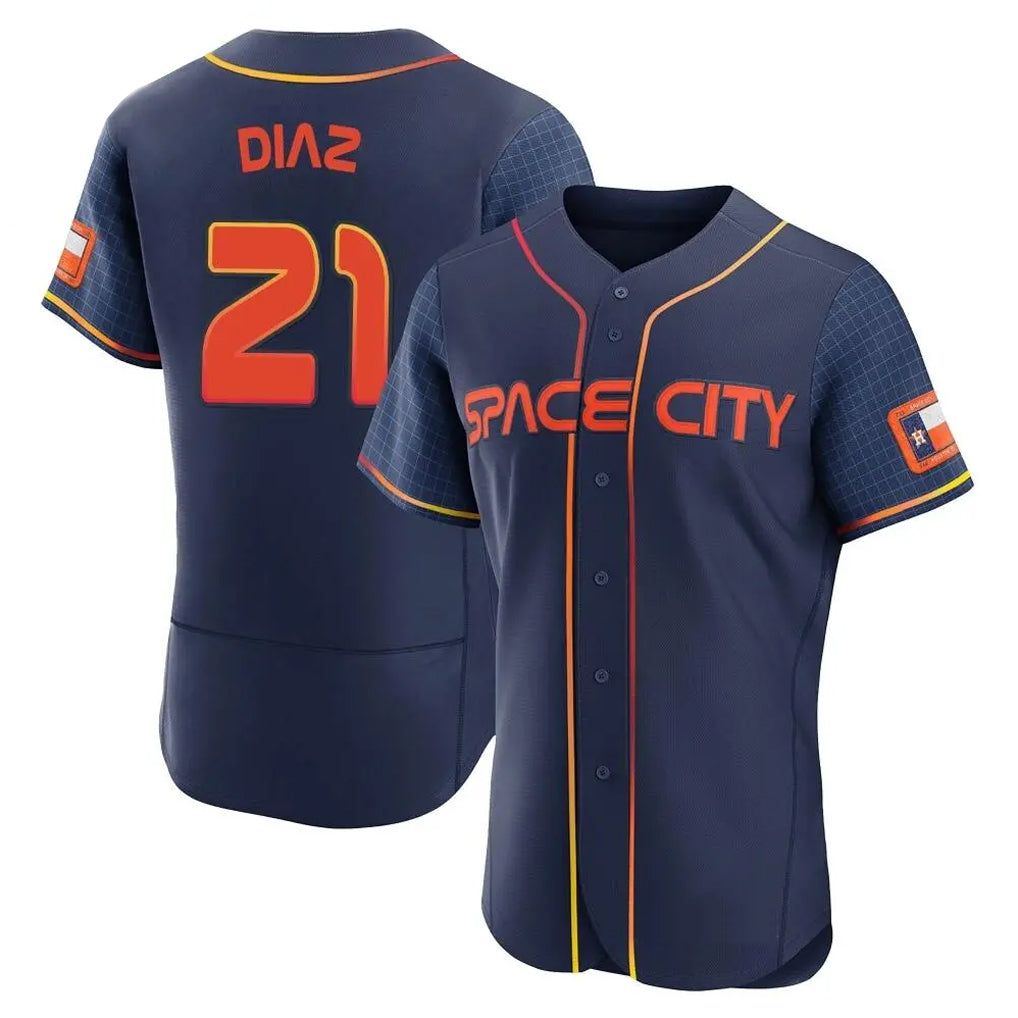 Crovyle H.Astros #21 Yainer Diaz Player Navy City Connect Limited Elite Home Stitched Jerseys