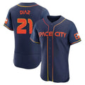 Crovyle H.Astros #21 Yainer Diaz Player Navy City Connect Limited Elite Home Stitched Jerseys