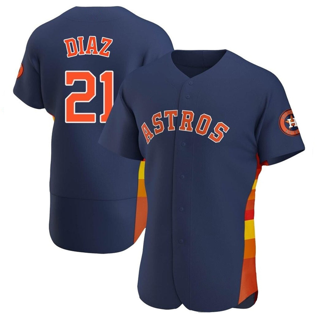 Crovyle H.Astros #21 Yainer Diaz Player Navy Home Limited Elite Stitched Jerseys