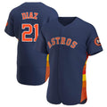 Crovyle H.Astros #21 Yainer Diaz Player Navy Home Limited Elite Stitched Jerseys