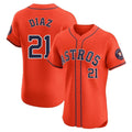 Crovyle H.Astros #21 Yainer Diaz Player Orange Home Limited Elite Stitched Jerseys