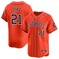 Crovyle H.Astros #21 Yainer Diaz Player Orange Home Limited Stitched Jerseys
