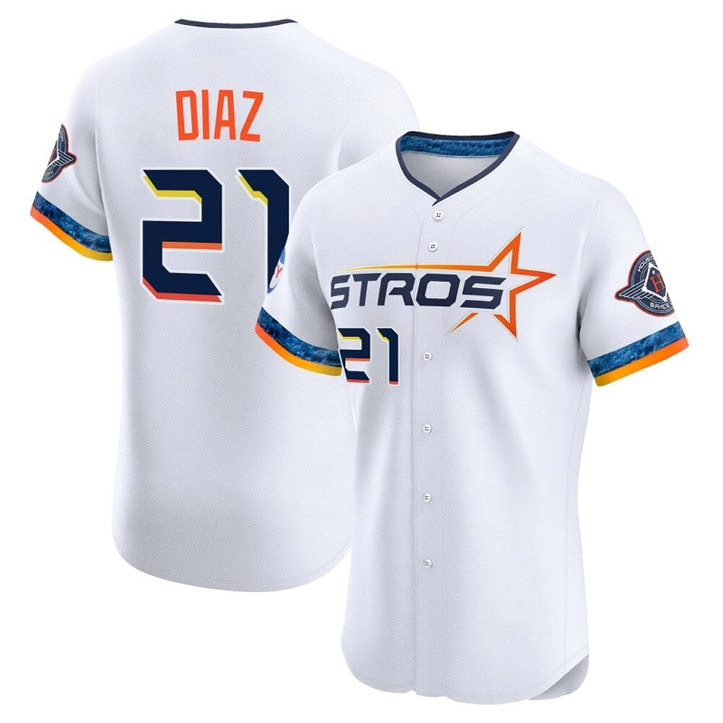 Crovyle H.Astros #21 Yainer Diaz Player White City Connect Limited Elite Home Stitched Jerseys