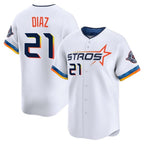 Crovyle H.Astros #21 Yainer Diaz Player White City Connect Limited Home Stitched Jerseys