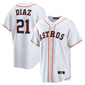 Crovyle H.Astros #21 Yainer Diaz Player White Home Game Stitched Jerseys