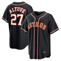 Crovyle H.Astros #27 Jose Altuve Player Black Fashion Out Home Game Stitched Jerseys