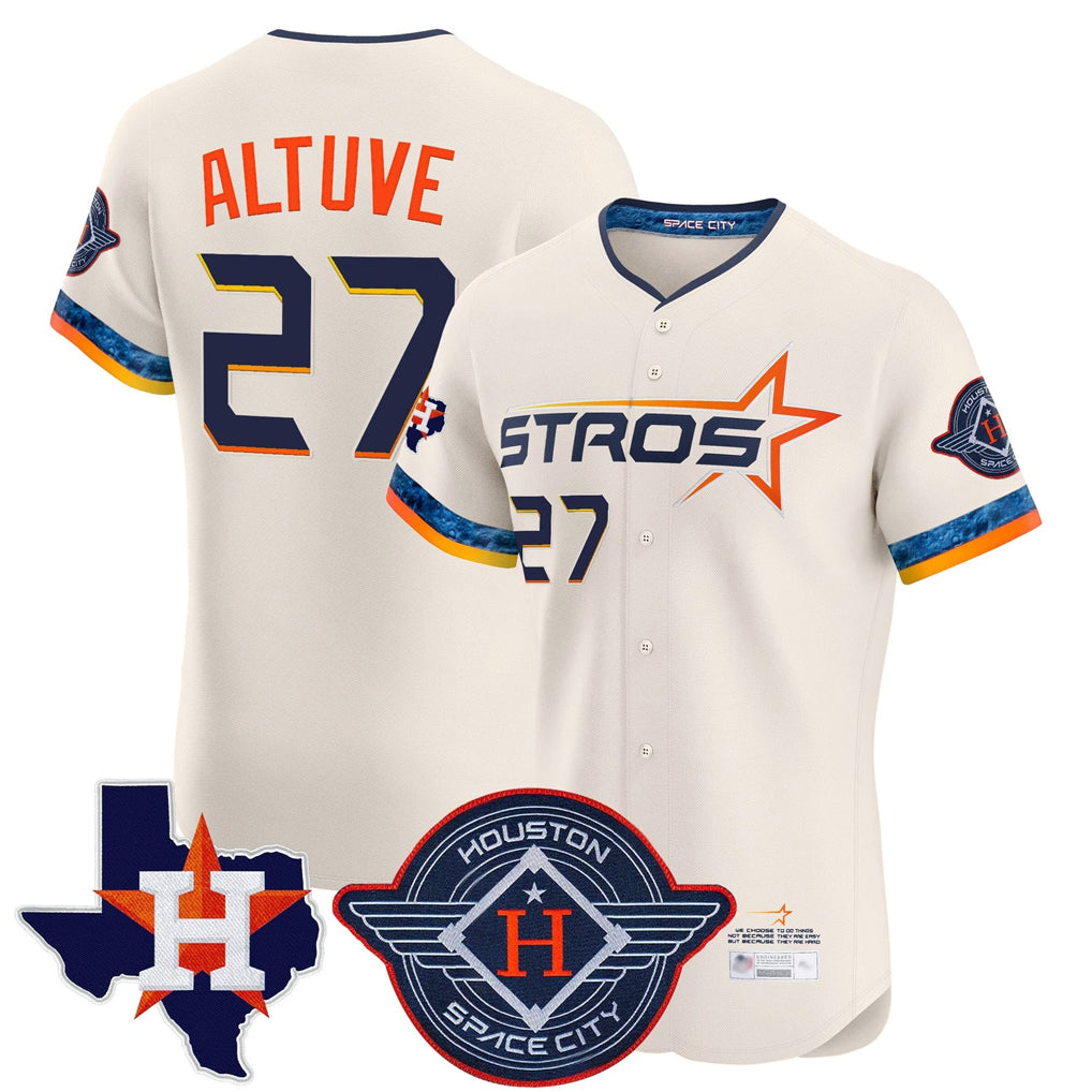 Crovyle H.Astros #27 Jose Altuve Player Cream City Connect Texas Patch Vapor Premier Limited Elite Home Stitched Jerseys