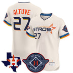 Crovyle H.Astros #27 Jose Altuve Player Cream City Connect Texas Patch Vapor Premier Limited Elite Home Stitched Jerseys