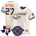 Crovyle H.Astros #27 Jose Altuve Player Cream City Connect Texas Patch Vapor Premier Limited Home Stitched Jerseys