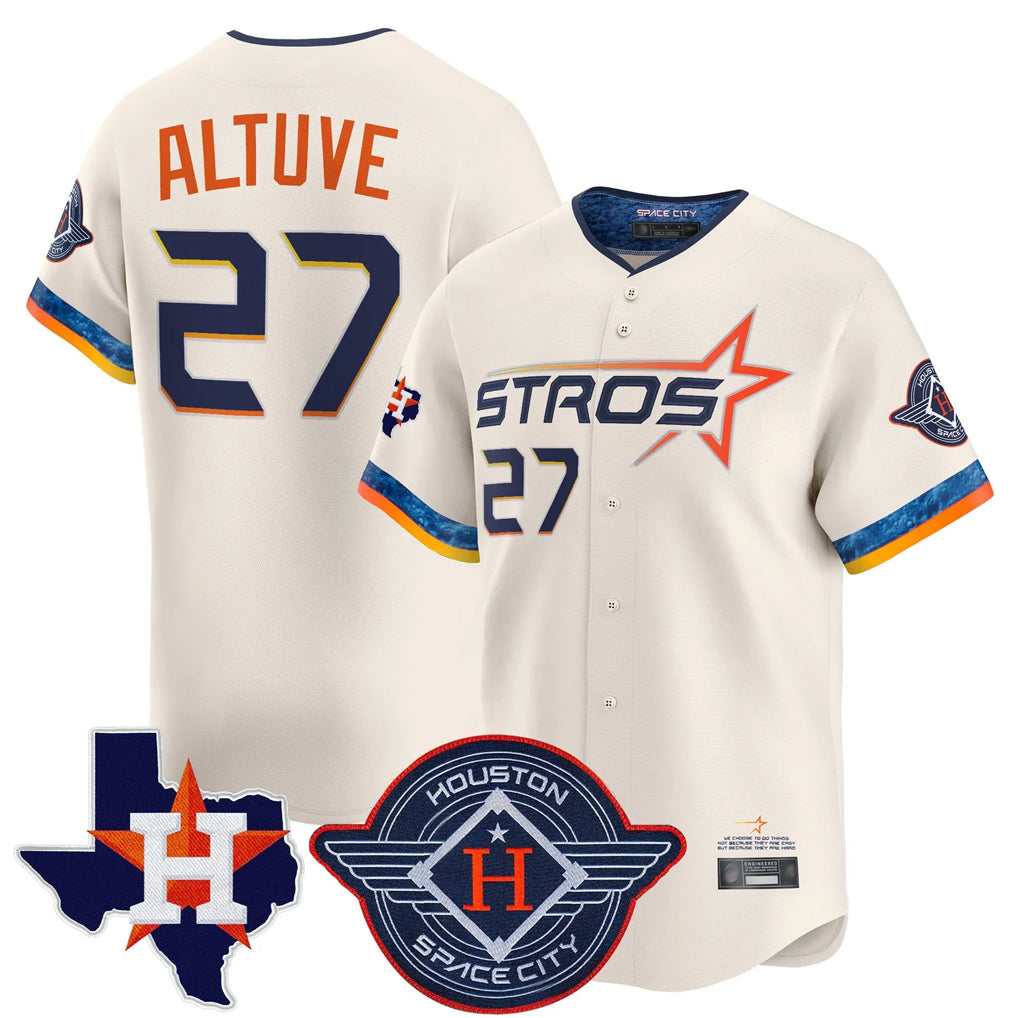 Crovyle H.Astros #27 Jose Altuve Player Cream City Connect Texas Patch Vapor Premier Limited Home Stitched Jerseys