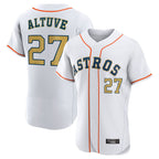 Crovyle H.Astros #27 Jose Altuve Player Gold Collection Limited Elite Home Stitched Jerseys