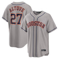 Crovyle H.Astros #27 Jose Altuve Player Gray Home Game Stitched Jerseys