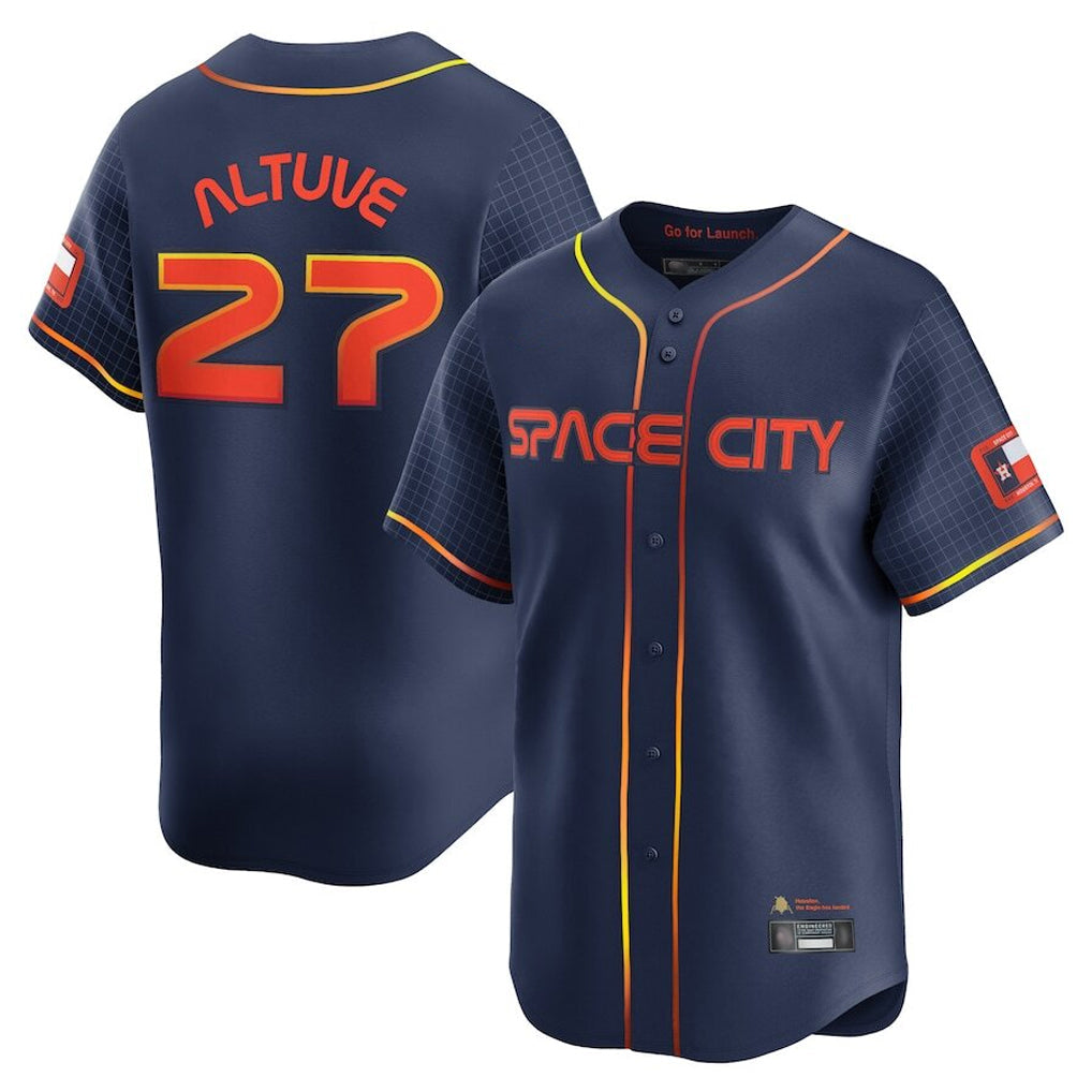 Crovyle H.Astros #27 Jose Altuve Player Navy City Connect Limited Home Stitched Jerseys