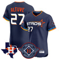 Crovyle H.Astros #27 Jose Altuve Player Navy City Connect Texas Patch Vapor Premier Limited Elite Home Stitched Jerseys