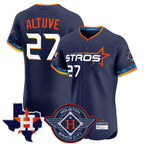 Crovyle H.Astros #27 Jose Altuve Player Navy City Connect Texas Patch Vapor Premier Limited Elite Home Stitched Jerseys