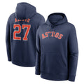 Crovyle H.Astros #27 Jose Altuve Player Navy Club Fleece Pullover Hoodie Stitched Jerseys
