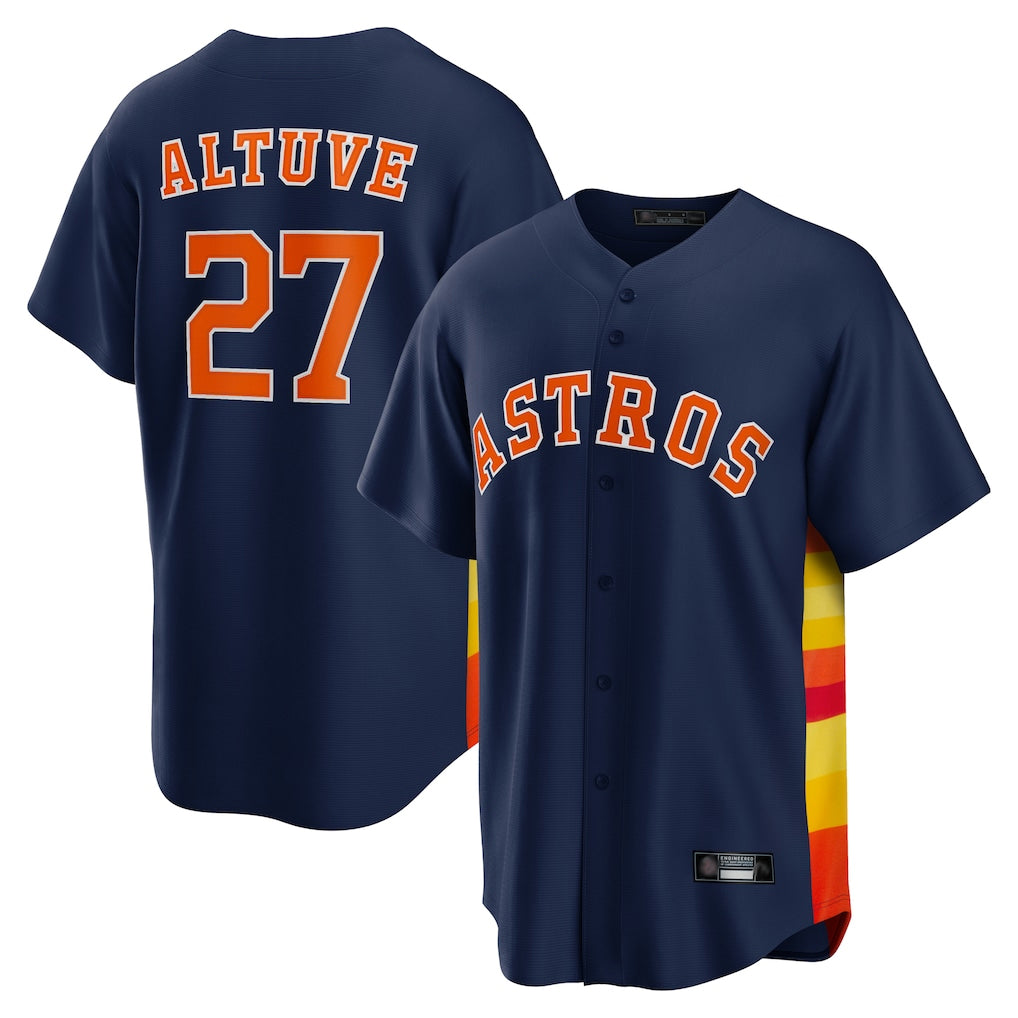 Crovyle H.Astros #27 Jose Altuve Player Navy Home Game Stitched Jerseys