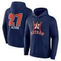 Crovyle H.Astros #27 Jose Altuve Player Navy Pullover Hoodie Stitched Jerseys