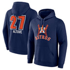 Crovyle H.Astros #27 Jose Altuve Player Navy Pullover Hoodie Stitched Jerseys