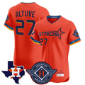 Crovyle H.Astros #27 Jose Altuve Player Orange City Connect Texas Patch Vapor Premier Limited Elite Home Stitched Jerseys