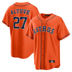 Crovyle H.Astros #27 Jose Altuve Player Orange Home Game Stitched Jerseys