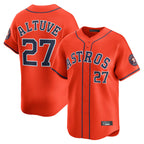 Crovyle H.Astros #27 Jose Altuve Player Orange Home Limited Stitched Jerseys