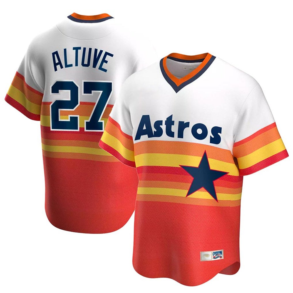 Crovyle H.Astros #27 Jose Altuve Player Rainbow Cooperstown Collection T-shirt Stitched Jerseys