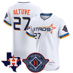 Crovyle H.Astros #27 Jose Altuve Player White City Connect Texas Patch Vapor Premier Limited Elite Home Stitched Jerseys