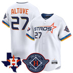 Crovyle H.Astros #27 Jose Altuve Player White City Connect Texas Patch Vapor Premier Limited Home Stitched Jerseys