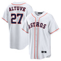 Crovyle H.Astros #27 Jose Altuve Player White Home Game Stitched Jerseys