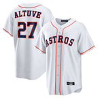 Crovyle H.Astros #27 Jose Altuve Player White Home Game Stitched Jerseys