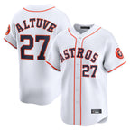 Crovyle H.Astros #27 Jose Altuve Player White Home Limited Stitched Jerseys