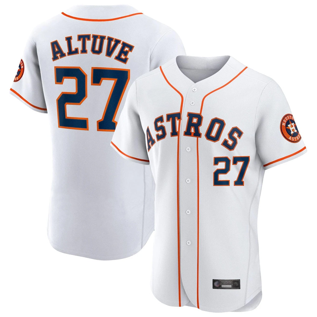 Crovyle H.Astros #27 Jose Altuve Player White Limited Elite Home Stitched Jerseys