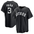 Crovyle H.Astros #3 Jeremy Pe?a Player Black Home Game Stitched Jerseys