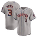 Crovyle H.Astros #3 Jeremy Pe?a Player Gray Home Limited Stitched Jerseys