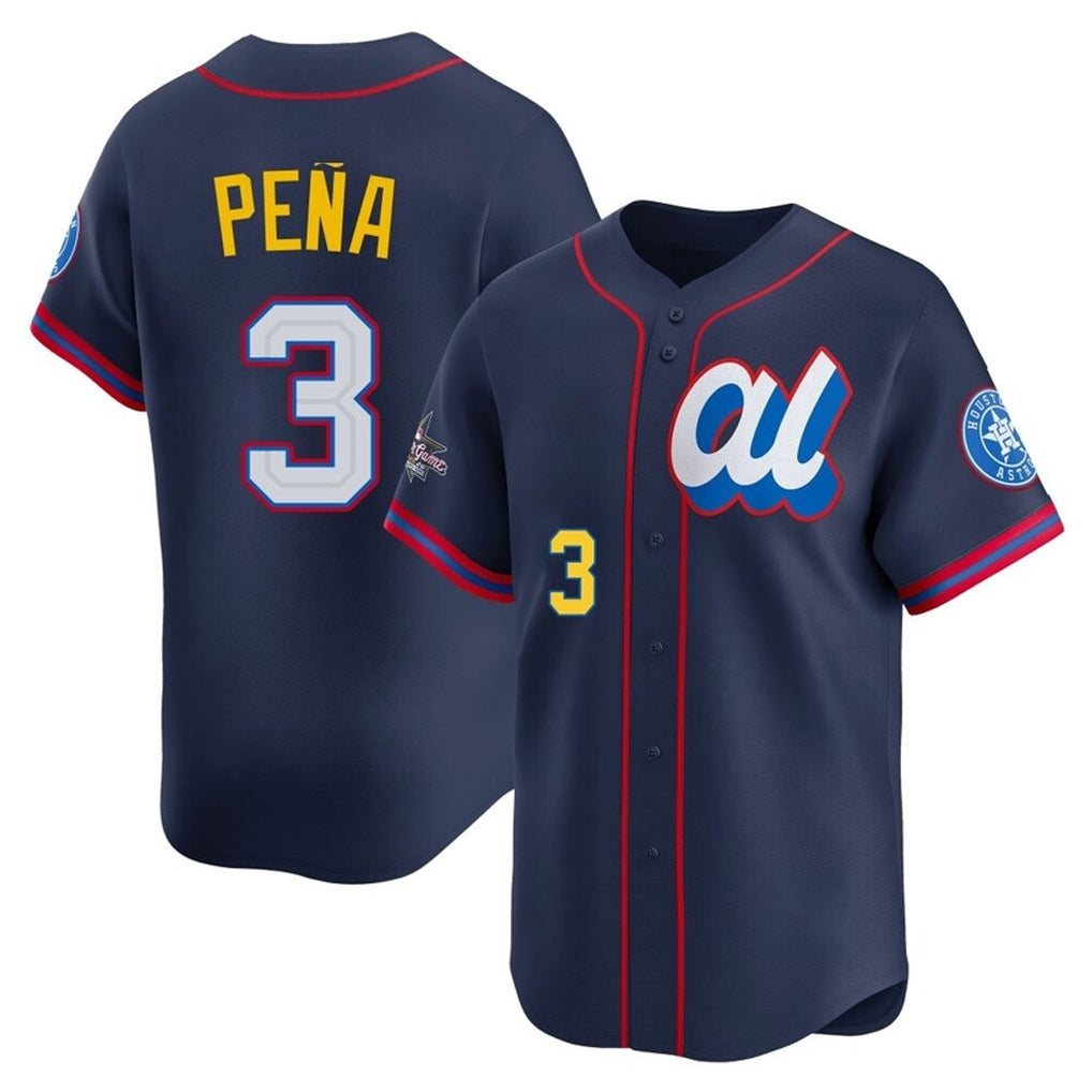 Crovyle H.Astros #3 Jeremy Pe?a Player Navy American League All-Star Game Limited Stitched Jerseys