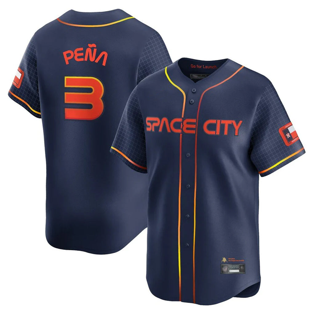 Crovyle H.Astros #3 Jeremy Pe?a Player Navy City Connect Home Limited Stitched Jerseys