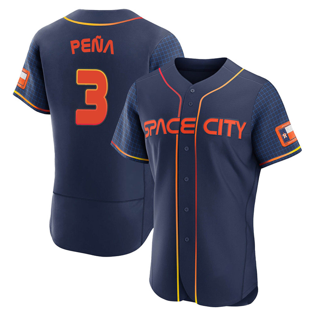 Crovyle H.Astros #3 Jeremy Pe?a Player Navy City Connect Limited Elite Home Stitched Jerseys